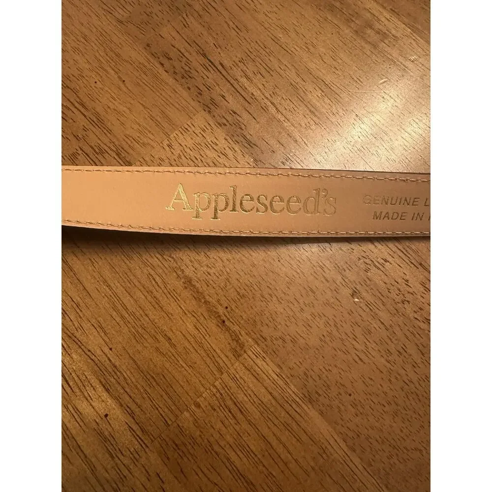Appleseed’s Black Belt Genuine Leather Women’s XL Made in Italy Silver Buckle